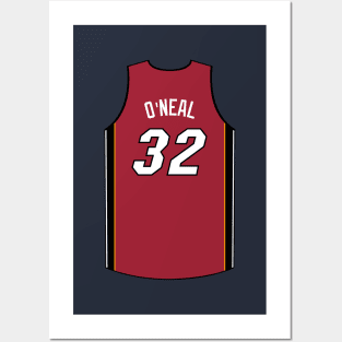 Shaquille O Neal Miami Jersey Qiangy Posters and Art